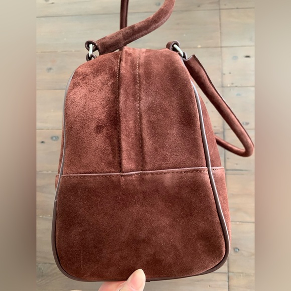 Reformation Arianna Bag brown chocolate suede NWT - Picture 6 of 11